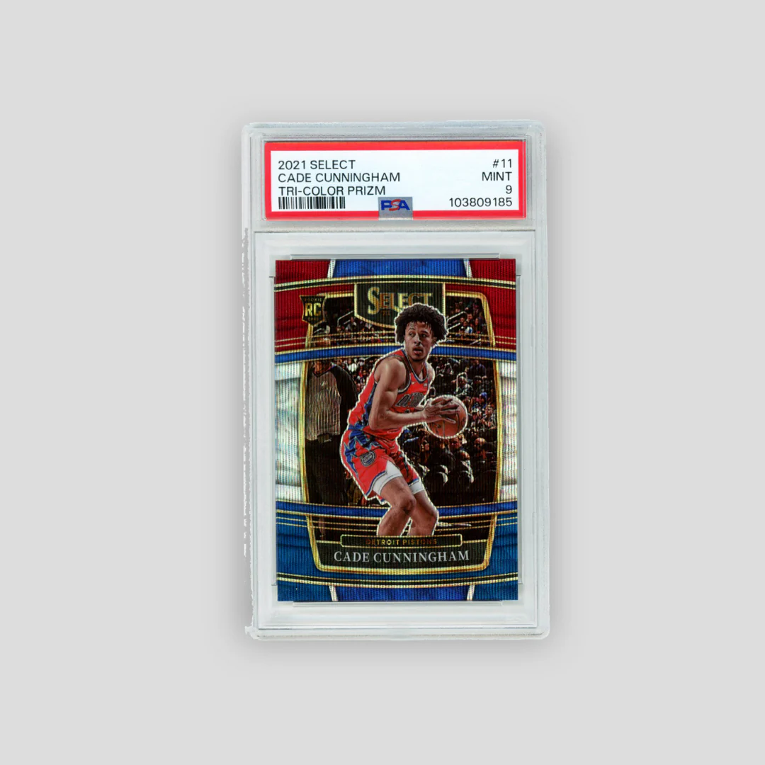 2021 Panini Select Cade Cunningham Concourse RC Tri-Color Prizm (PSA 9)