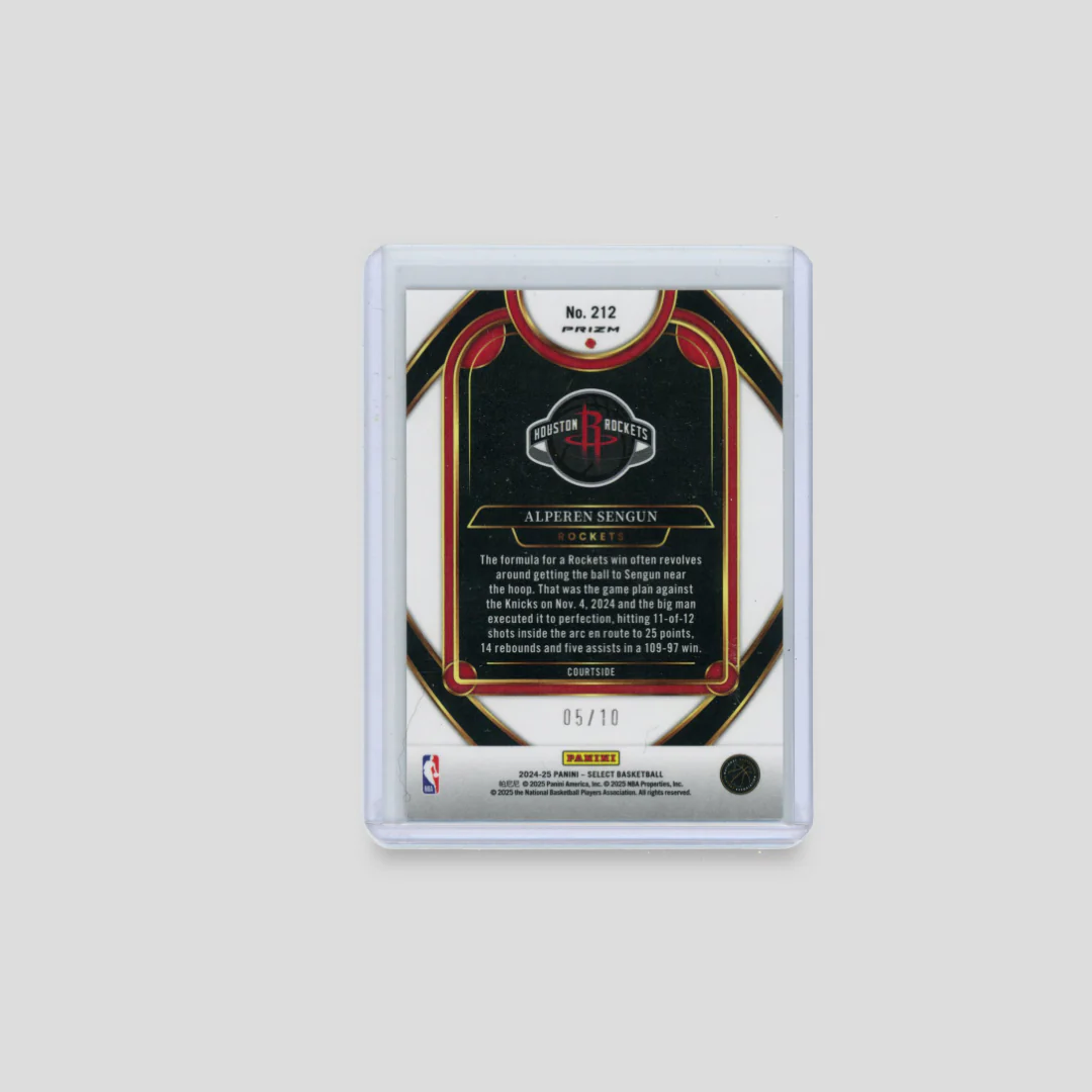 2024-25 Panini Select Alperen Sengun Courtside Gold Checkerboard /10 - Image 2